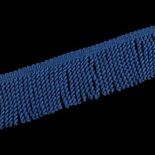 Бахрома шторная шнур витой 6,5 см синяя