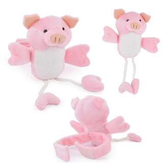 Подхват для штор мягкая игрушка на липучке свинка 20х12х6 см 1 шт розовая