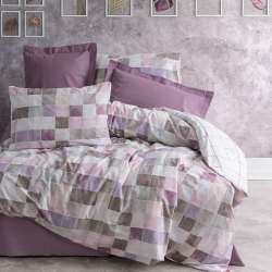 Комплект постільної білизни Cotton box Ранфорс Minimal Maro фиолетовий Євро 200x220см (1811-1196)