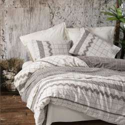 Комплект постельного белья Cotton box Ранфорс Toprak Aren Kahve Евро 200x220см (1743-1059)