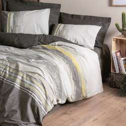 Комплект постільної білизни Cotton box Ранфорс Toprak Asel антрацит Євро 200x220см (1743-1200)