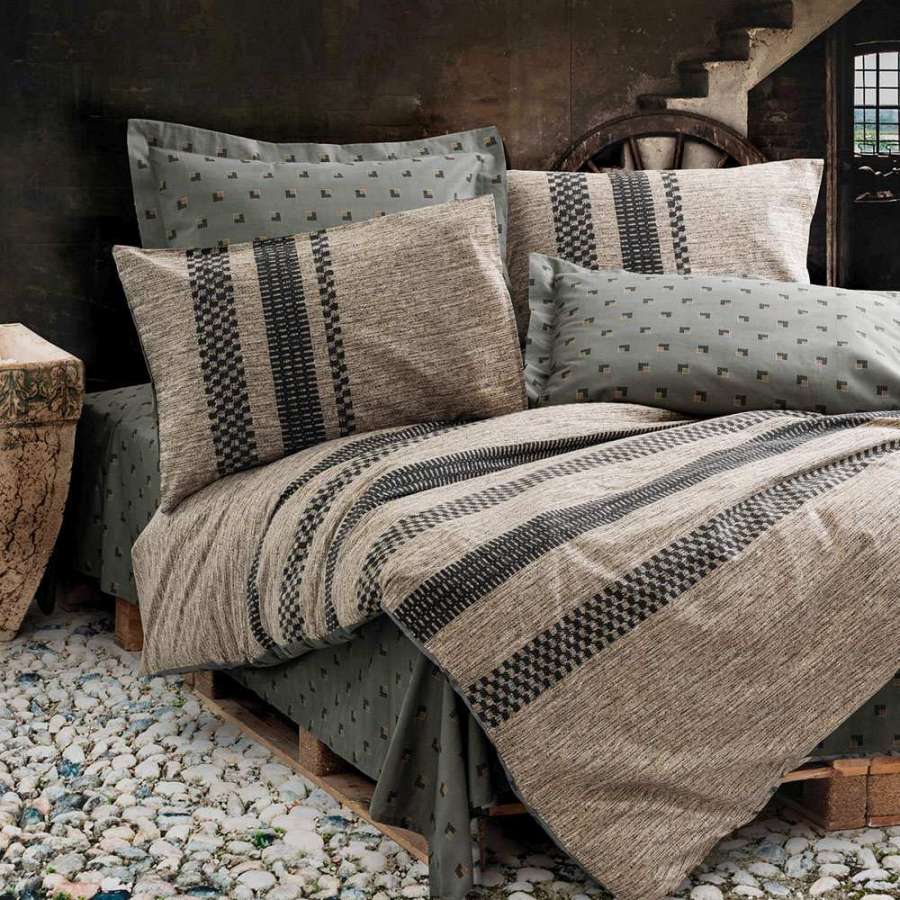 Комплект постельного белья Cotton box Ранфорс Toprak Arlo kahve Евро 200x220см (1743-1136)