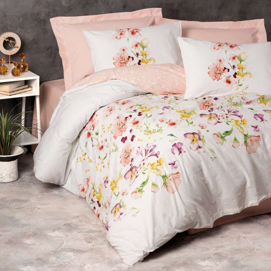 Комплект постільної білизни Cotton box Ранфорс Modeline Emma Somon Євро 200x220см (1761-611)