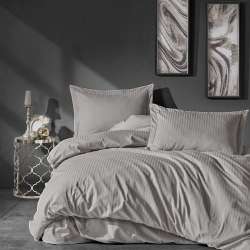 Комплект постельного белья Cotton box Сатин Elegant Stripe Bej Евро 200x220см (1825-008)