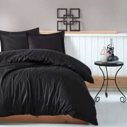 Комплект постельного белья Cotton box Сатин Elegant Stripe Siyah Евро 200x220см (1825-032)