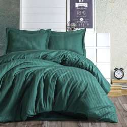 Комплект постельного белья Cotton box Сатин Elegant Stripe Petrol Евро 200x220см (1825-047)