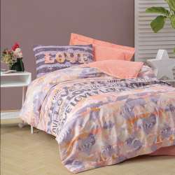 Комплект постельного белья Cotton box Ранфорс Girls & Boys Love Pudra160x220см (1860-1083)