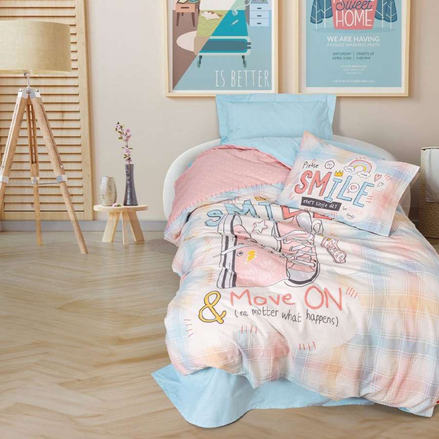 Комплект постельного белья Cotton box Ранфорс Girls & Boys Smile mint 160x220см (1860-1298)