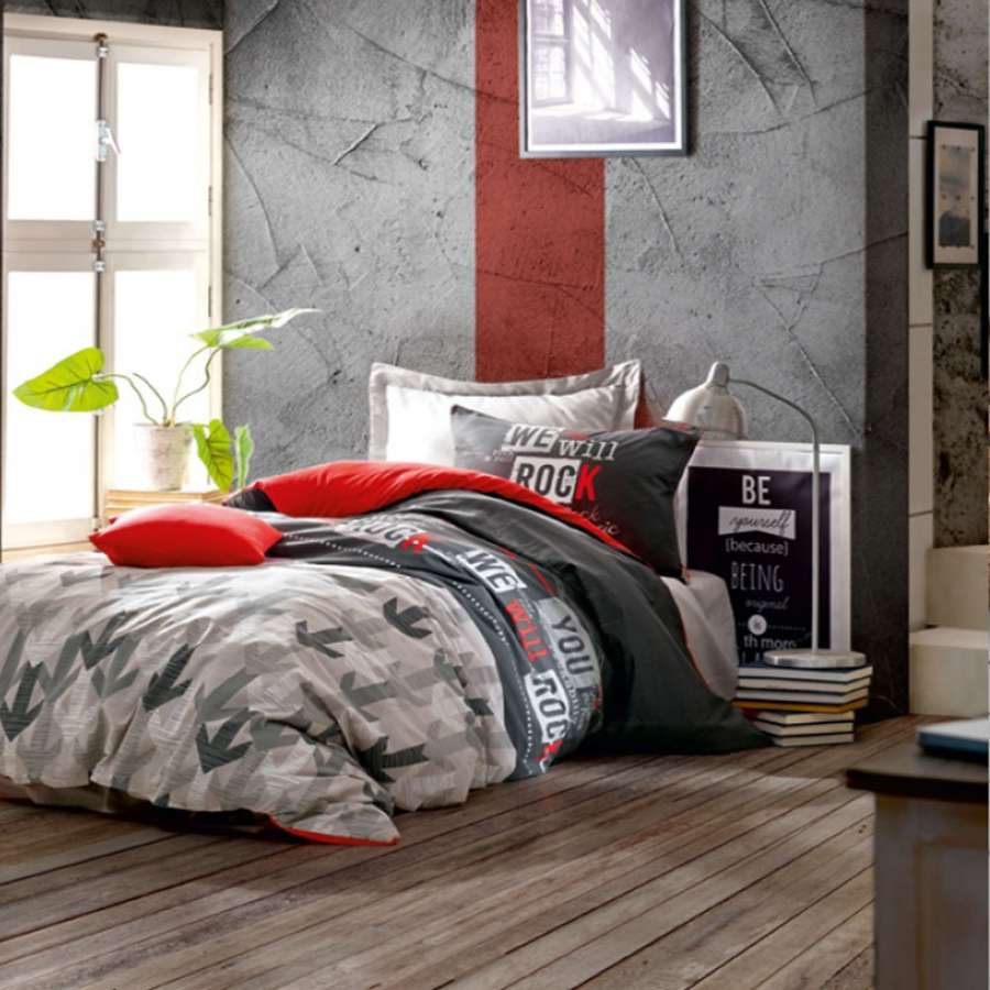 Комплект постельного белья Cotton box Ранфорс Junior Rock Kirmizi 160x220см (1861-291)